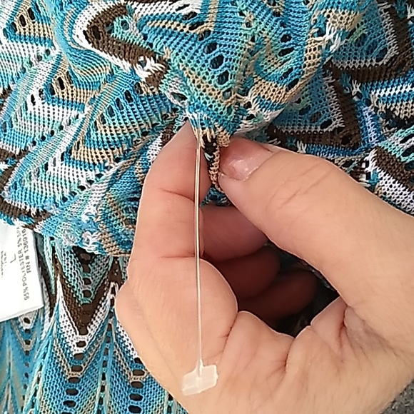 Alexa & Stella Multicolor Bell Sleeve Dress. Size Large NWOT - Picture 9 of 12